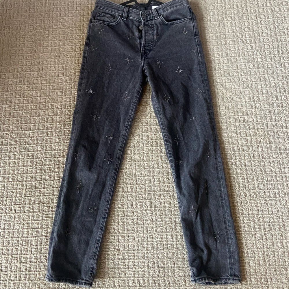 Bedazzled Star Black Jeans